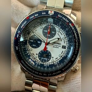 Seiko Flightmaster Sna413 blue panda 🐼 Chronograph